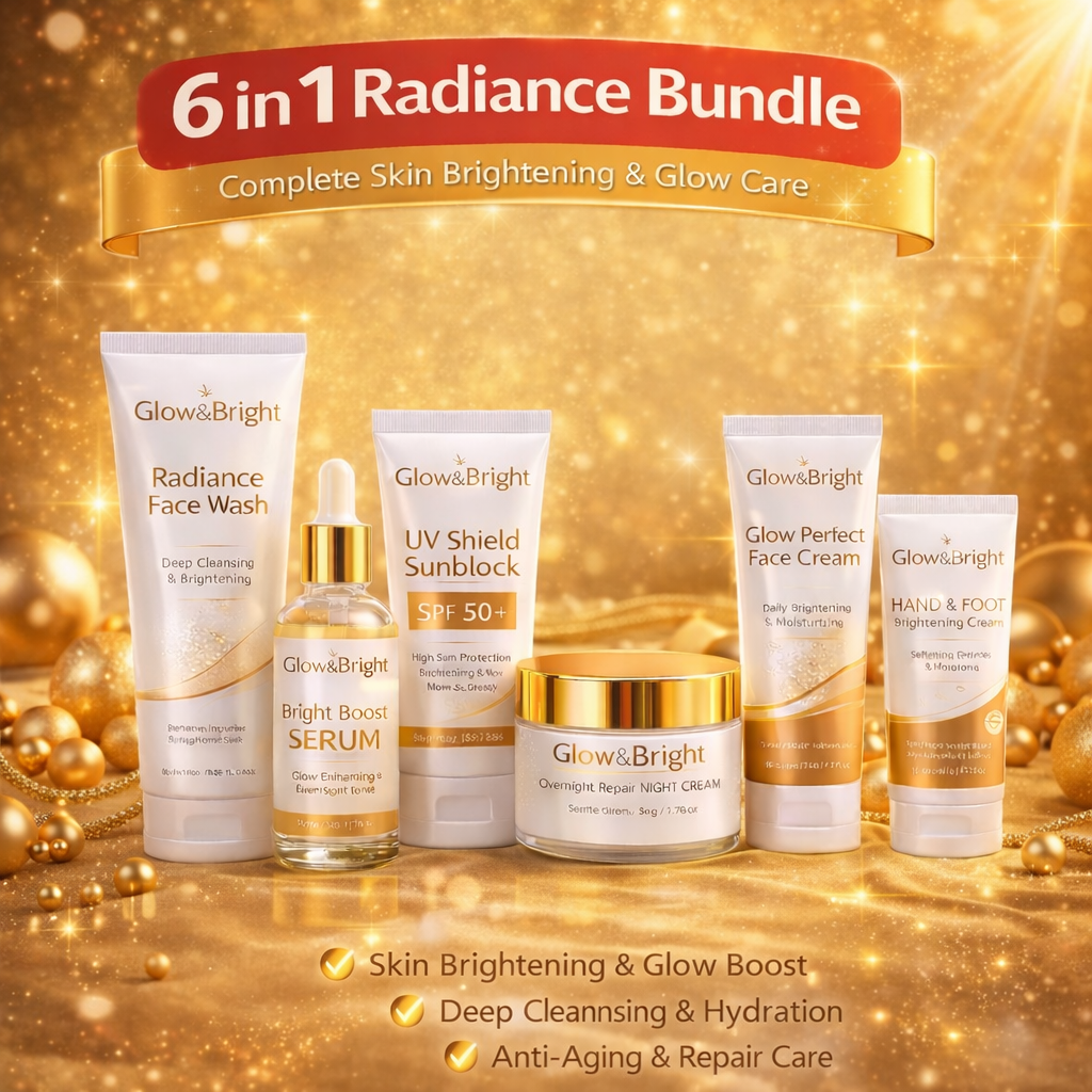 Glow&Bright 6-in-1 Glow Care Bundle | Complete Daily Skincare Set
