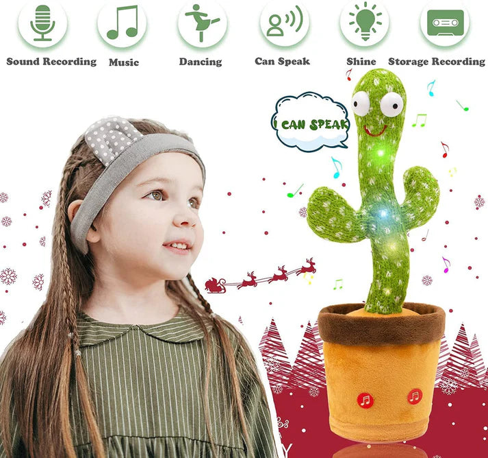 Rechargeable Dancing Cactus With Lights Music And TalkBack