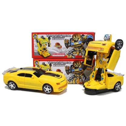 Auto Transformer Robot Car Toy with Lights, Music & Action